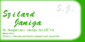 szilard janiga business card